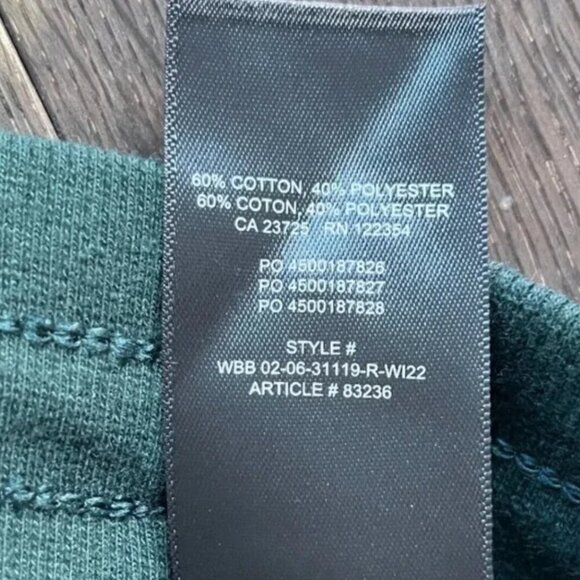 Aritzia Sunday Best Baby Waffle Kick Flare Lounge Pants Green Size S NWT - Picture 7 of 7
